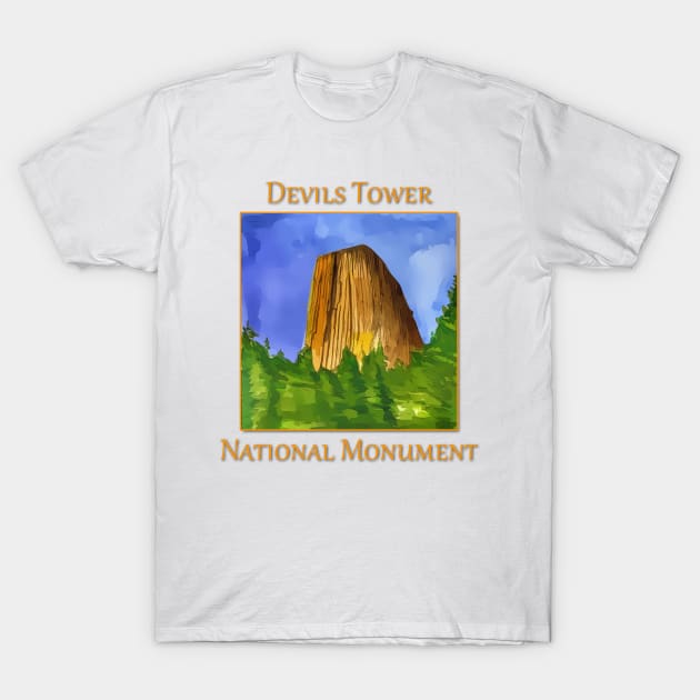 Devils Tower National Monument T-Shirt by WelshDesigns